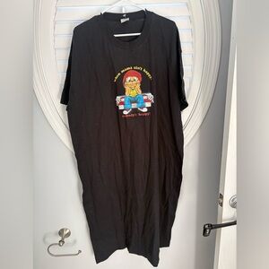 Cal Cru vintage black OSFM pre shrunk cotton XX long tee sleepshirt